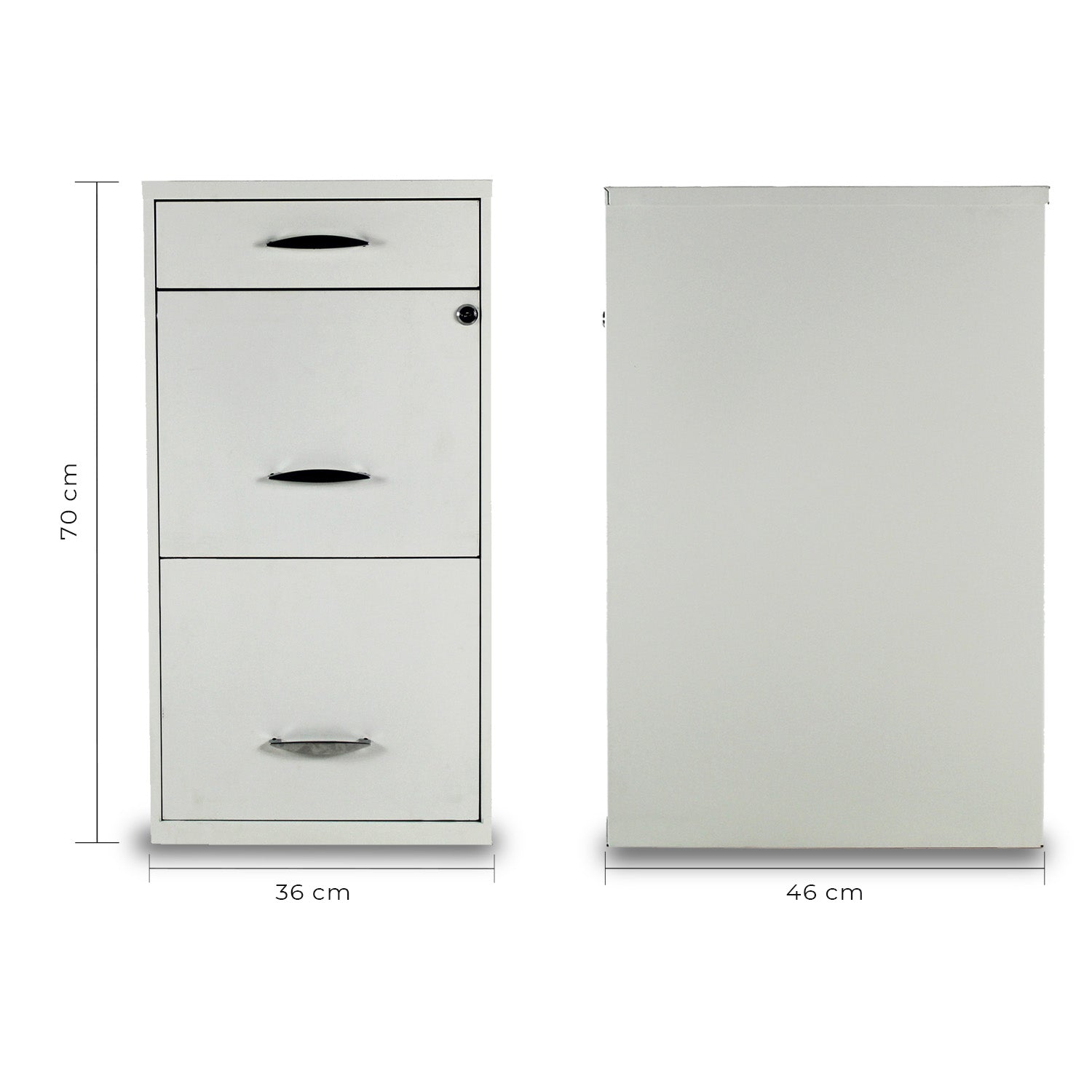 Archivero Metálico 2+1 gavetas Carta 18871  Blanco