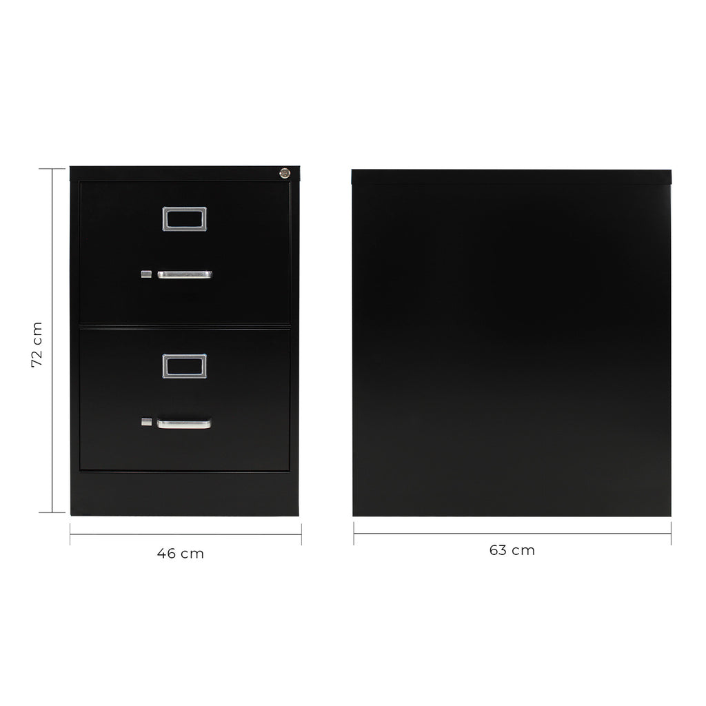 Archivero Metálico 2 gavetas Oficio 14113 Negro