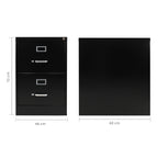 Archivero Metálico 2 gavetas Oficio 14113 Negro