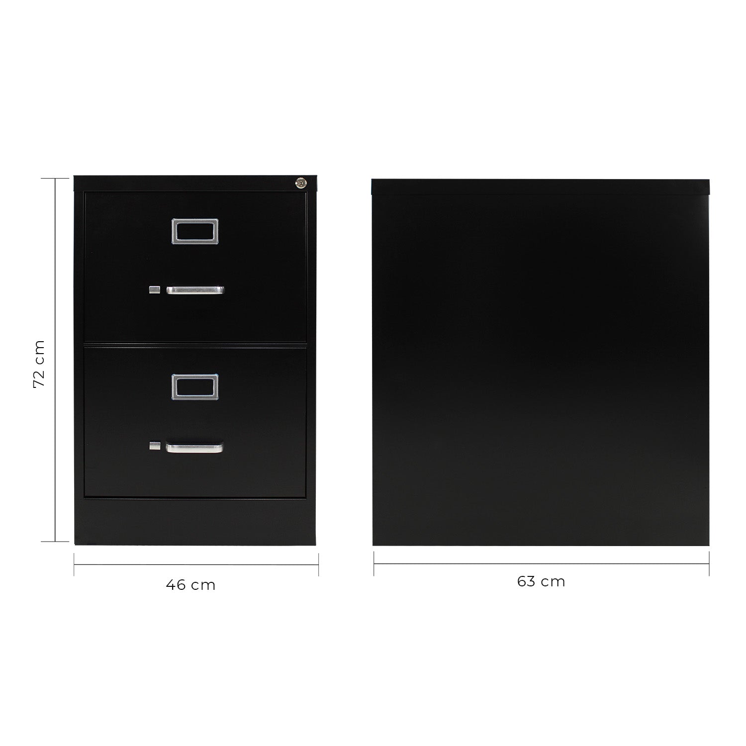 Archivero Metálico 2 gavetas Oficio 14113 Negro