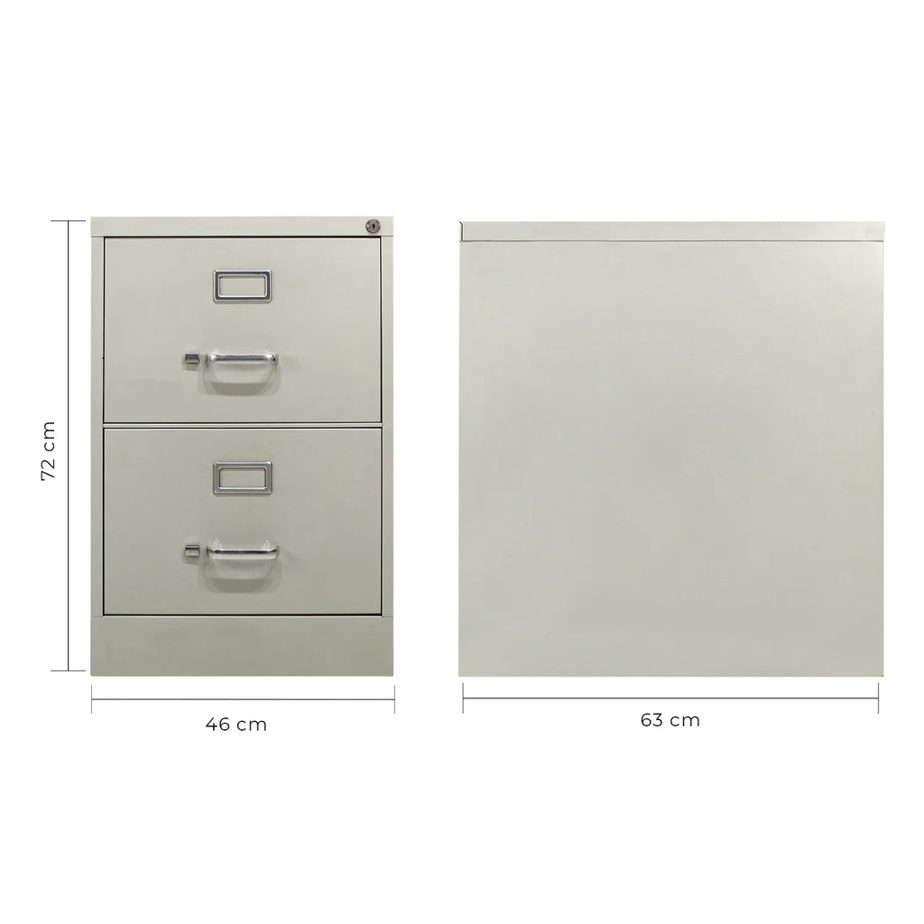 Archivero Metálico de 2 gavetas Oficio 14114 color Gris