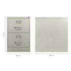 Archivero Metálico de 2 gavetas Oficio 14114 color Gris