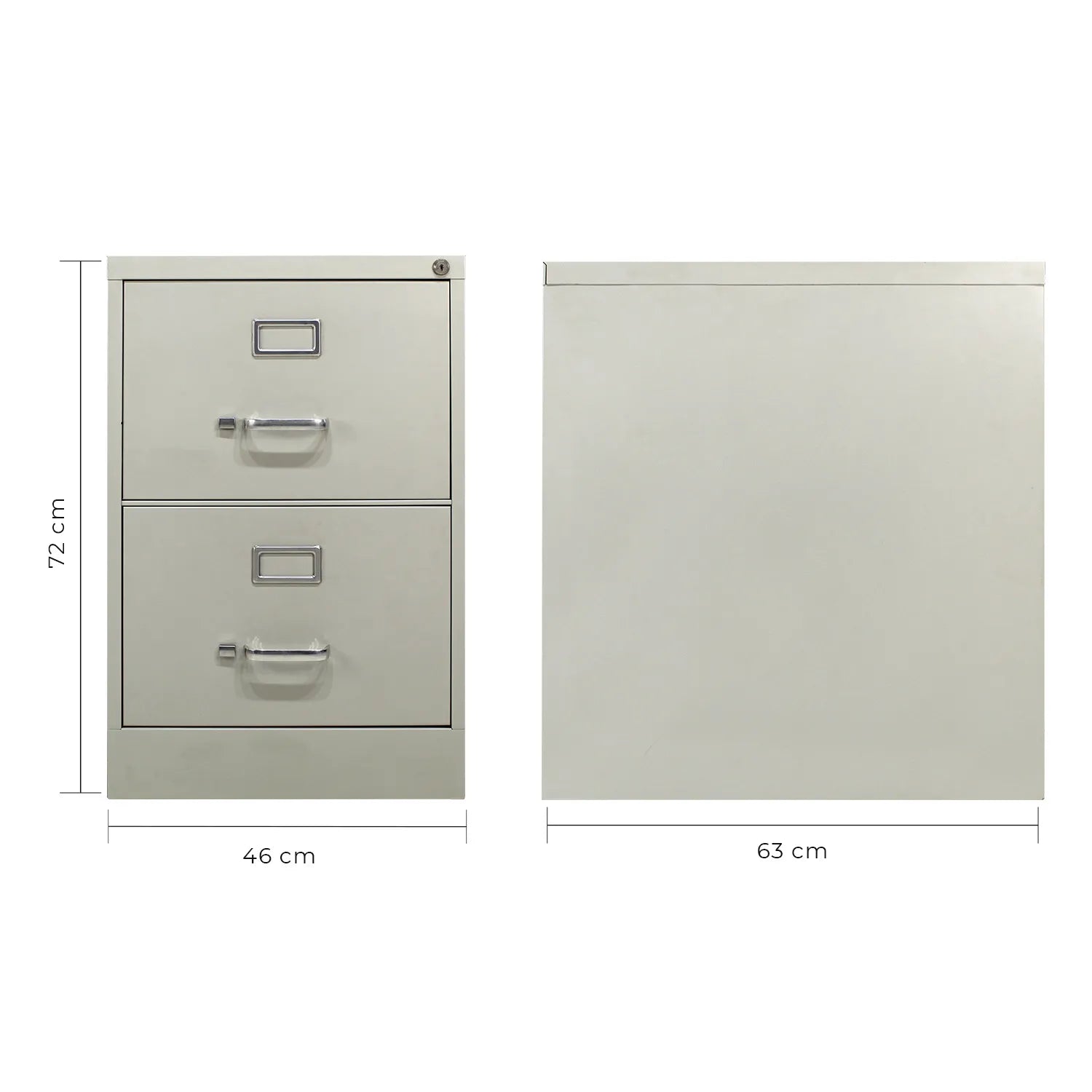 Archivero Metálico de 2 gavetas Oficio 14114 color Gris