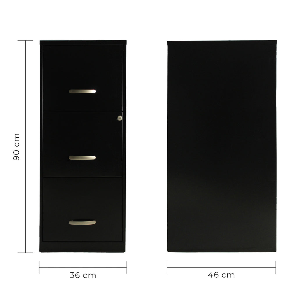 Archivero Metálico 3 gavetas Carta 17438 Negro