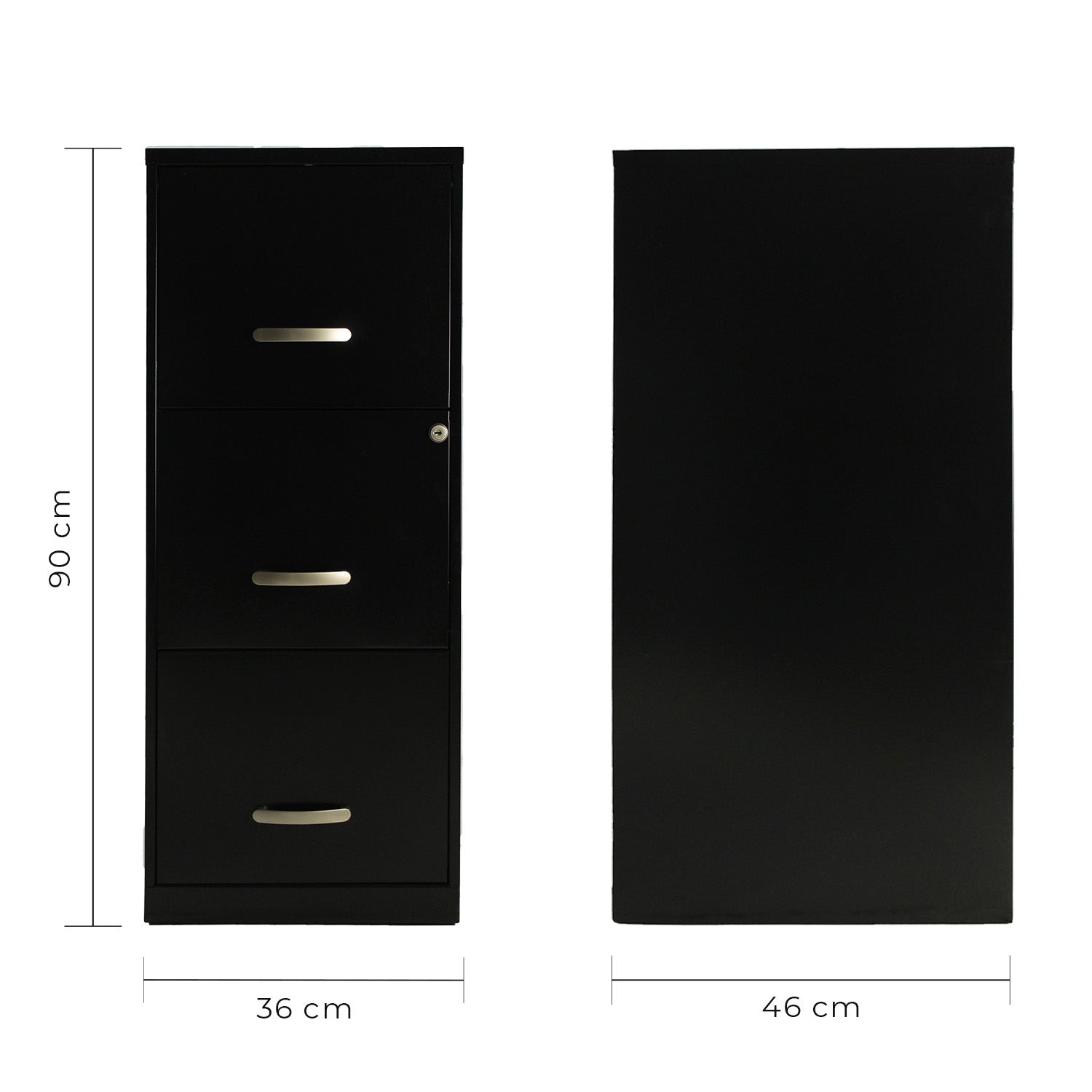 Archivero Metálico 3 gavetas Carta 17438 Negro