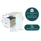 Archivero Metálico 2+1 gavetas Carta 18871  Blanco