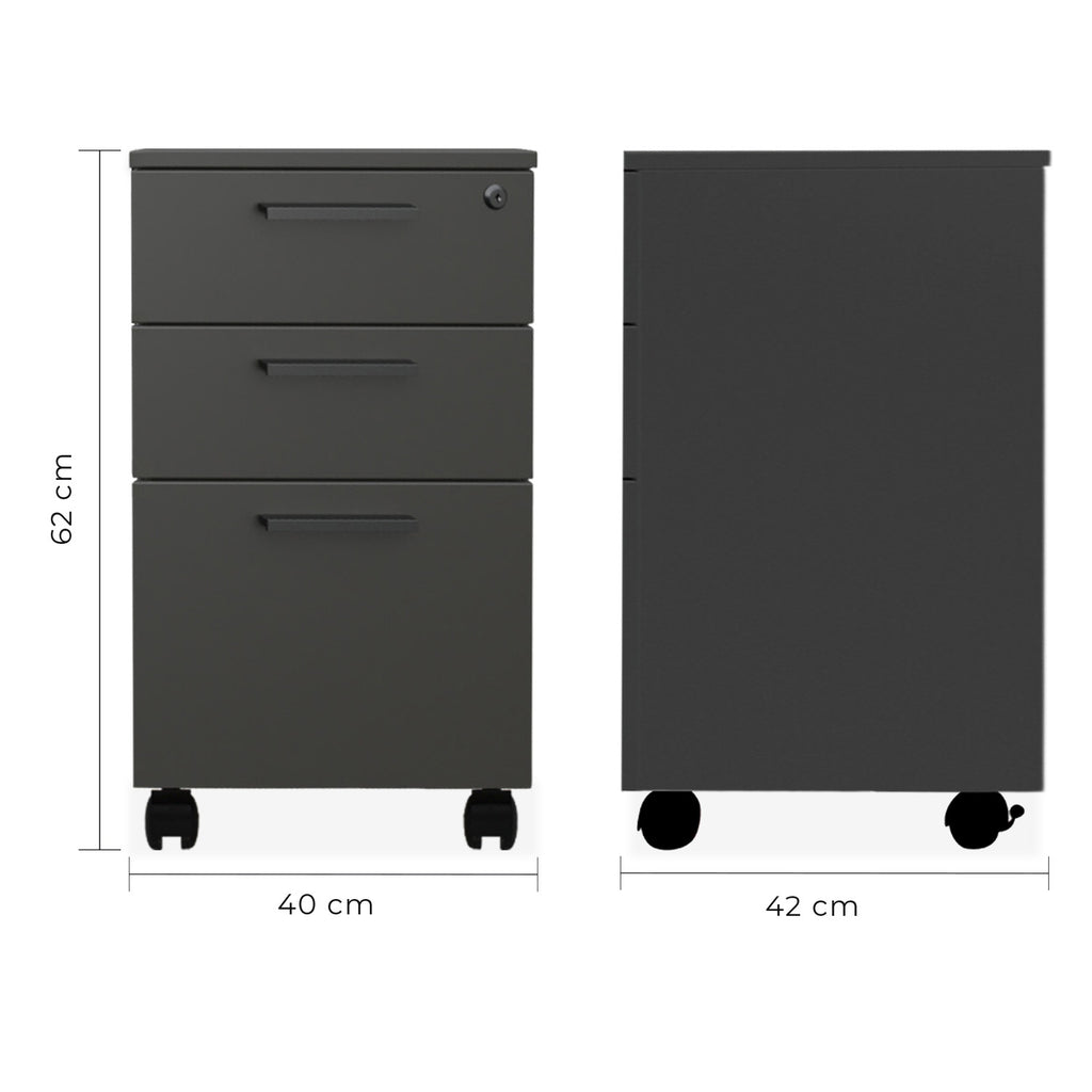 Archivero Melamina 2+1 gavetas Carta Zadar