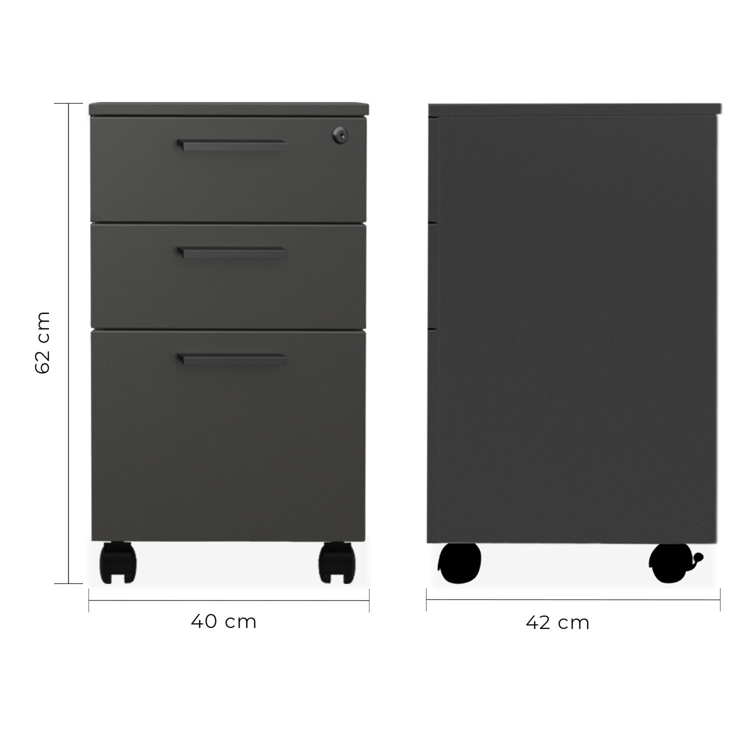 Archivero Melamina 2+1 gavetas Carta Zadar