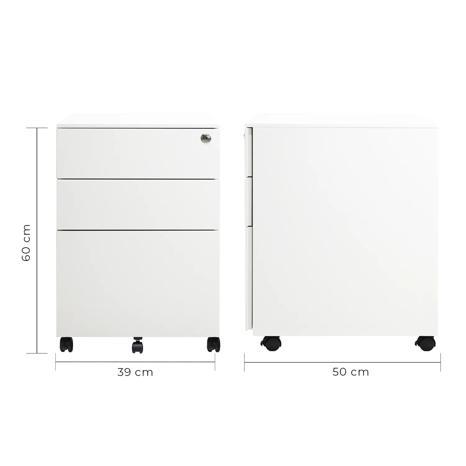 Archivero Metálico 2+1 gavetas Carta Sarre