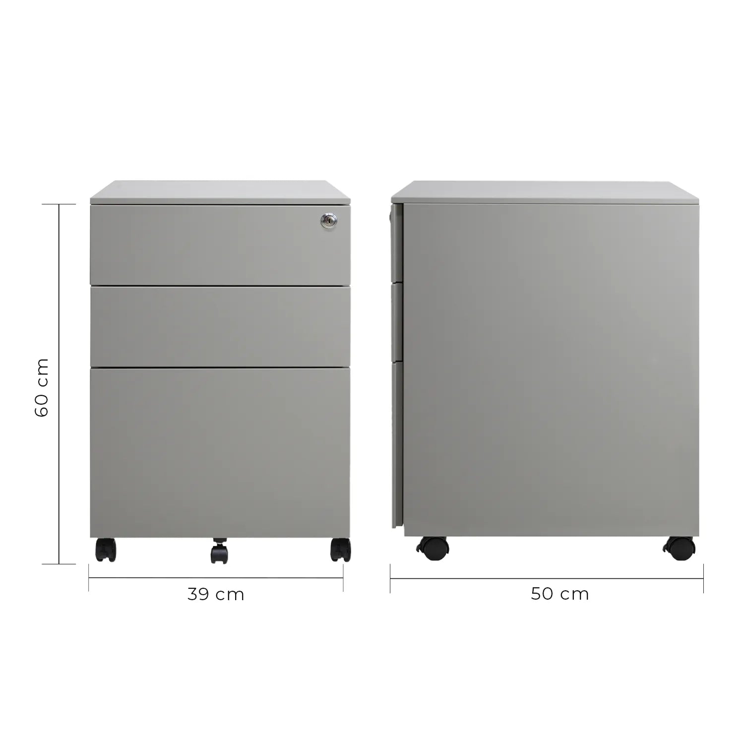 Archivero Metálico 2+1 gavetas Carta Sarre