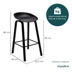 Set de 2 Bancos Altos Arezzo