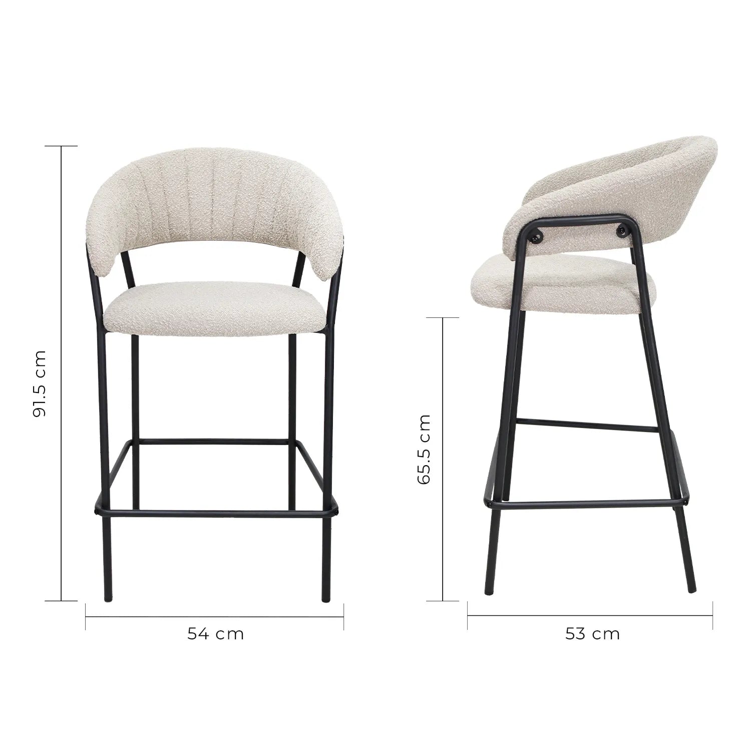 Set de 2 Bancos Caceres 65cm W29