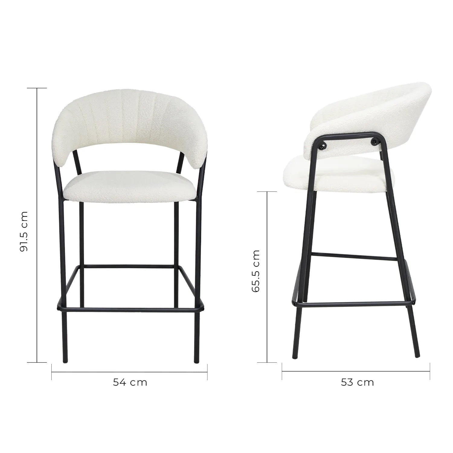 Set de 2 Bancos Caceres 65cm W29