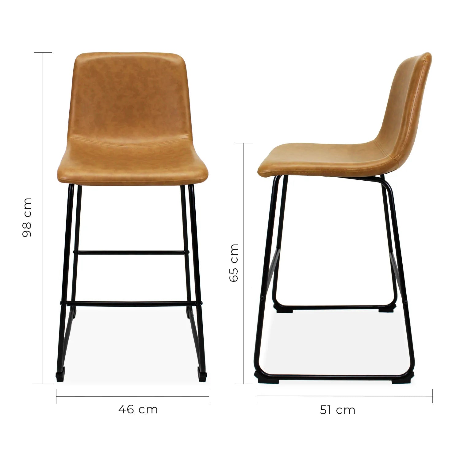 Set de 2 Bancos Phoenix  65cm