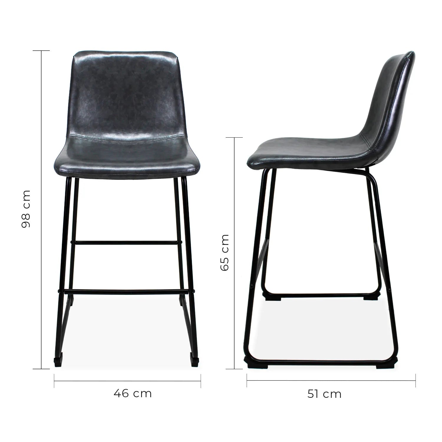 Set de 2 Bancos Phoenix  65cm