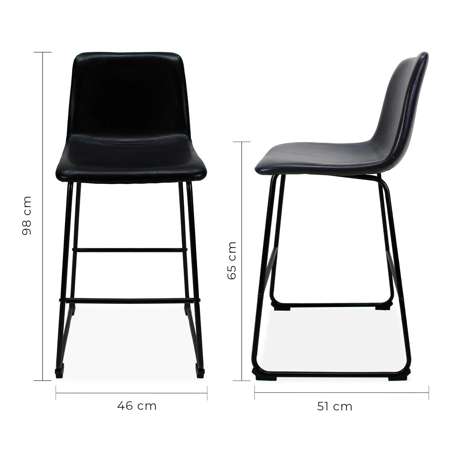 Set de 2 Bancos Phoenix  65cm