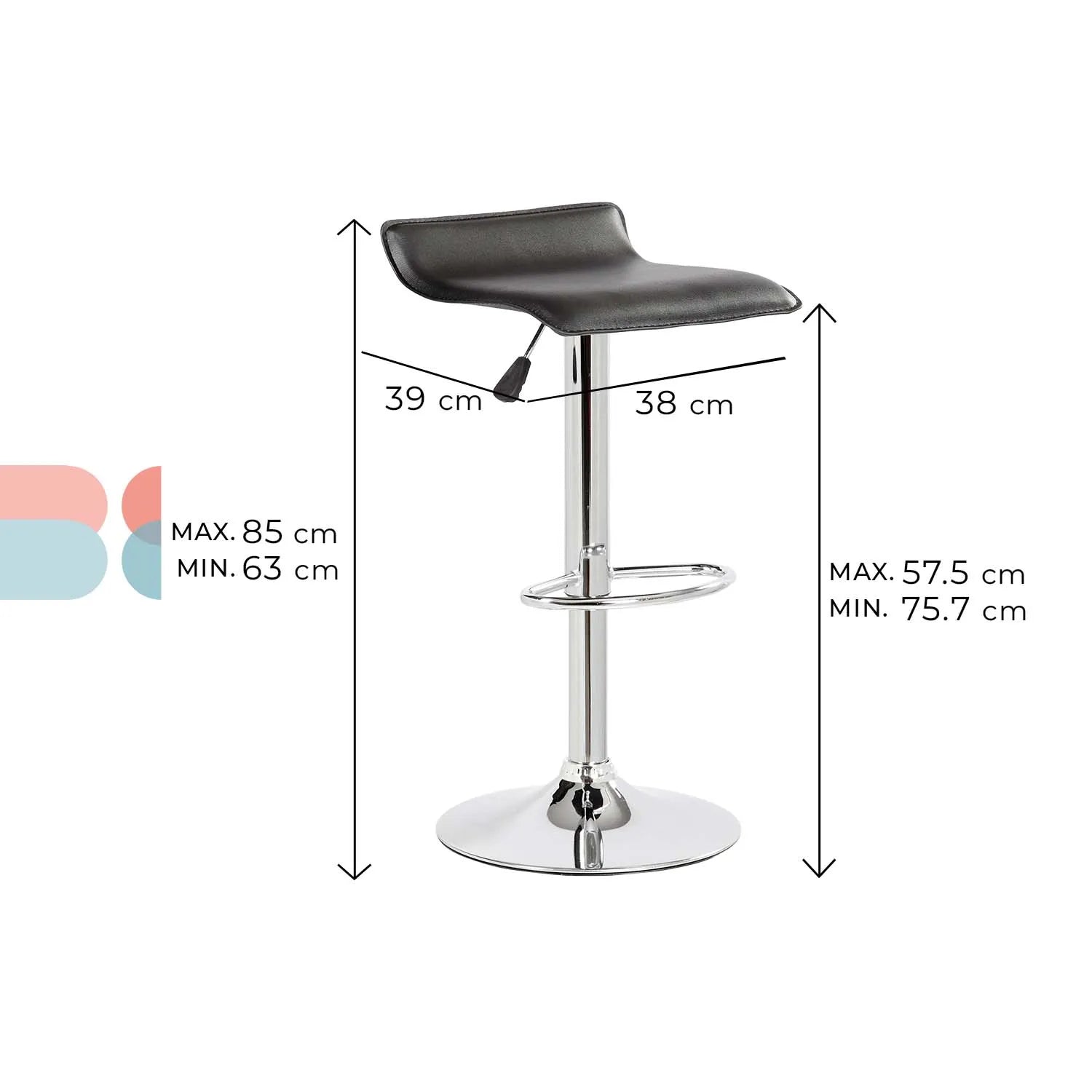Set De 2 Bancos Altos Sion