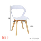 Comedor Mesa Oslo 80 Blanca + 4 Sillas Moura