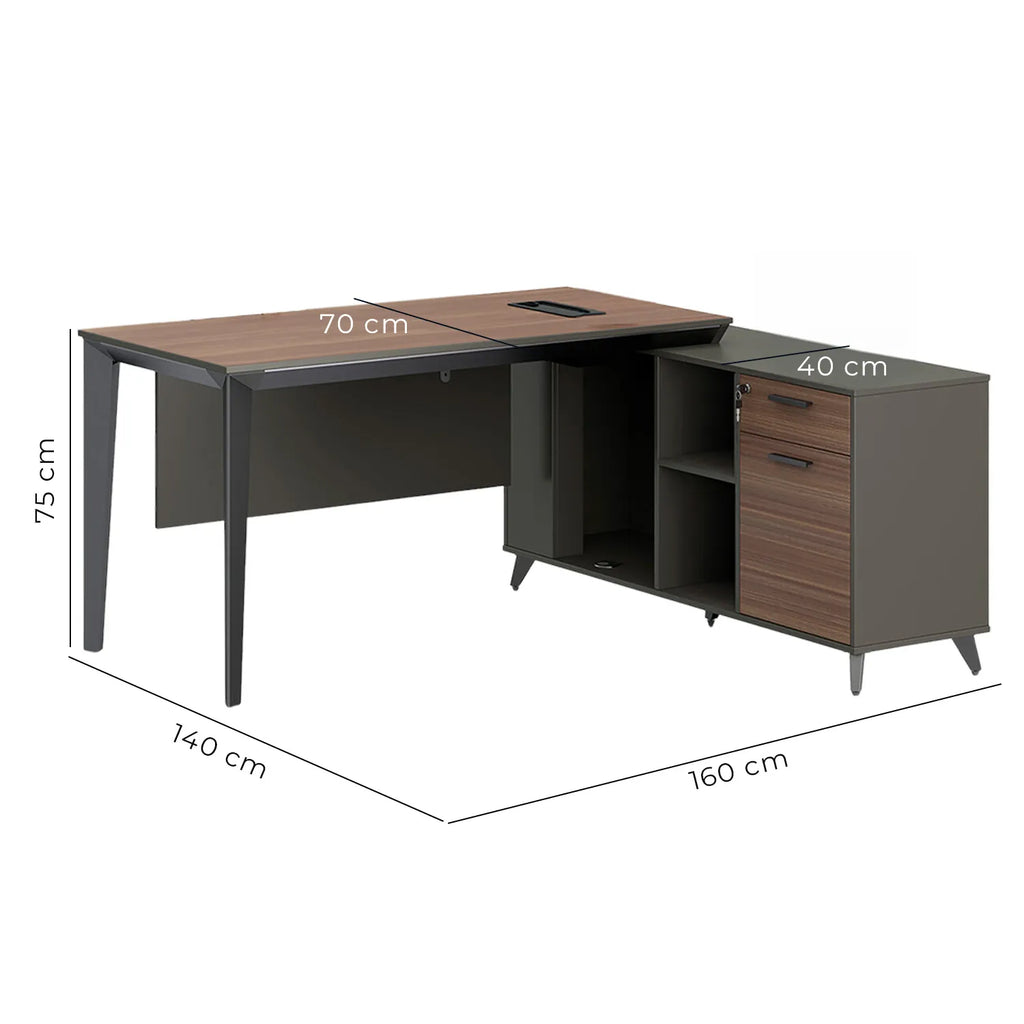 Escritorio ejecutivo Cracovia 160 Lateral