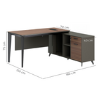 Escritorio ejecutivo Cracovia 180 Lateral