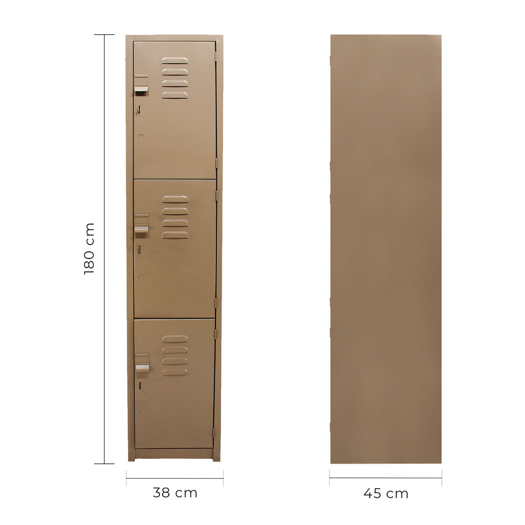 Locker 3 Puertas 180X38X45
