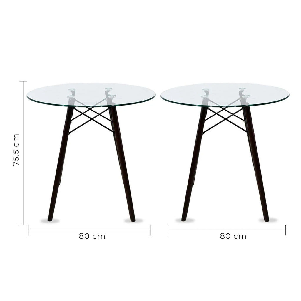 Mesa de Comedor Circular Oslo T8 Nogal