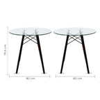 Mesa de Comedor Circular Oslo T8 Nogal