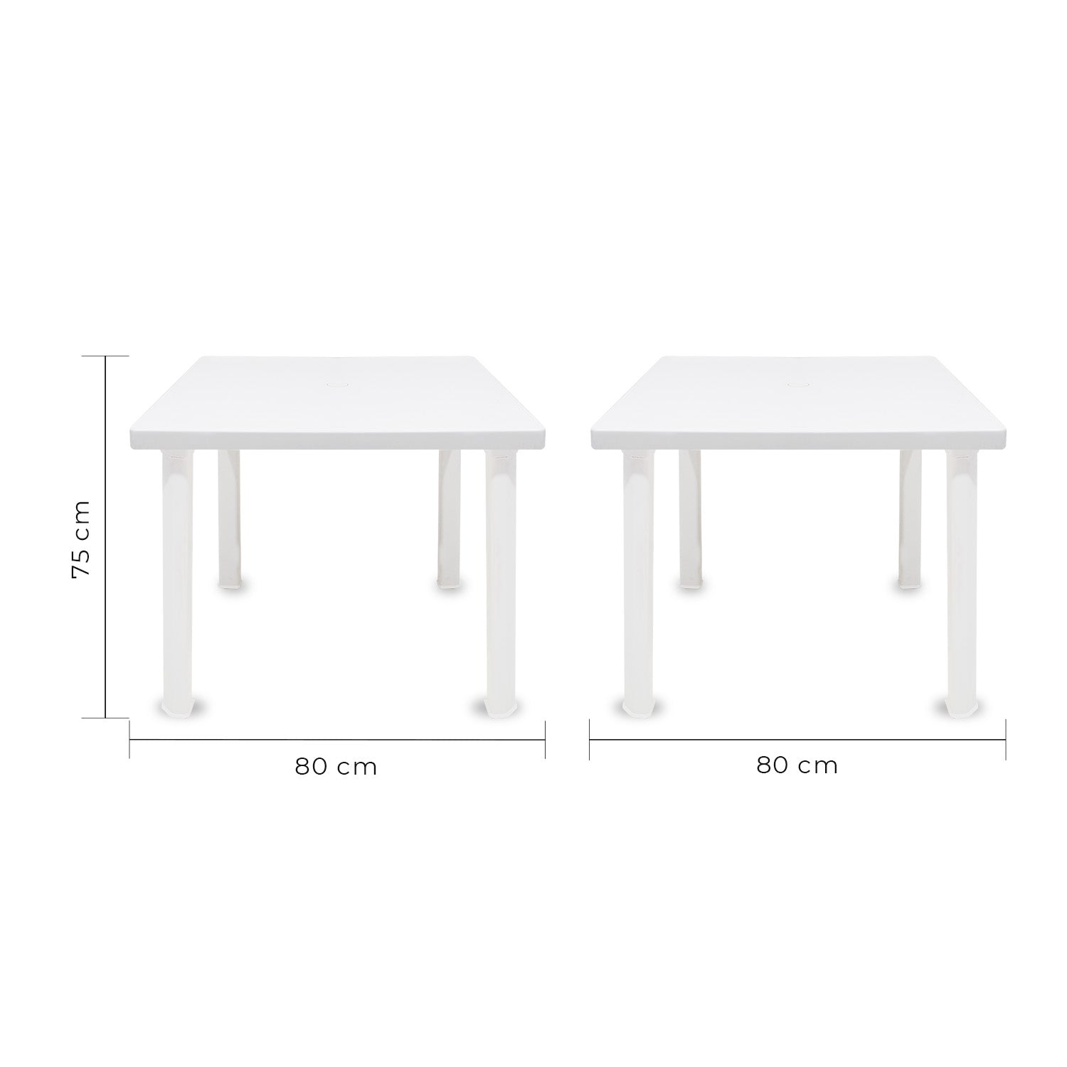 Mesa Cuadrada Desarmable 80cm