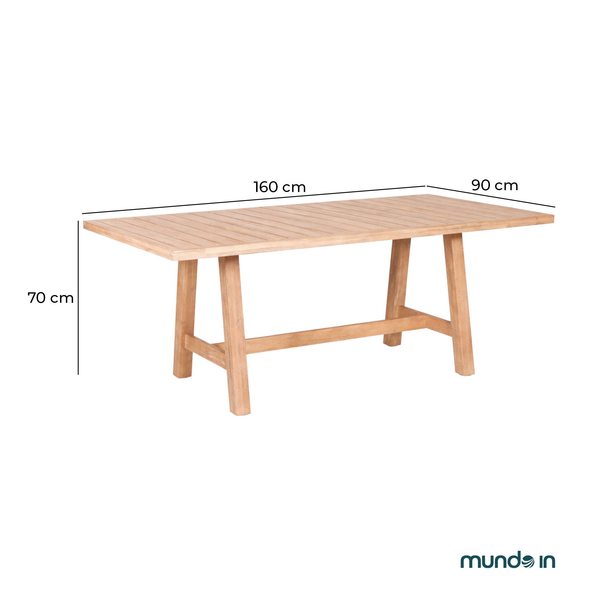 Mesa de madera para comedor Saona 170X90
