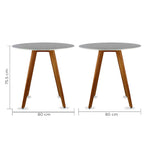 Mesa de Comedor Circular Frankfurt 80cm