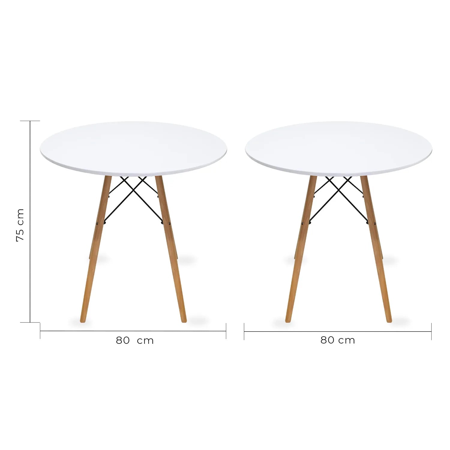 Comedor Mesa Oslo 80 Blanca + 4 Sillas Moura