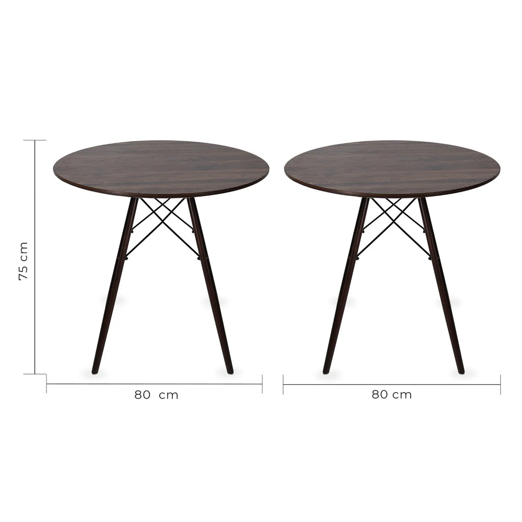 Comedor Mesa oslo 80 Nogal + 4 Sillas Oslo