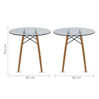 Comedor Mesa Oslo Cristal T8 + 4 Sillas Oslo