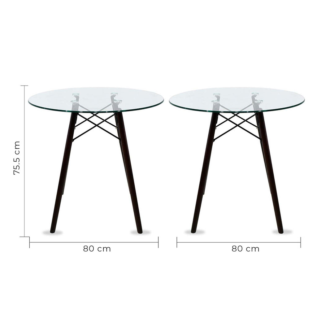 Mesa de Comedor Circular Oslo T8 Nogal