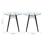 Mesa de Comedor Circular Oslo T8 Nogal