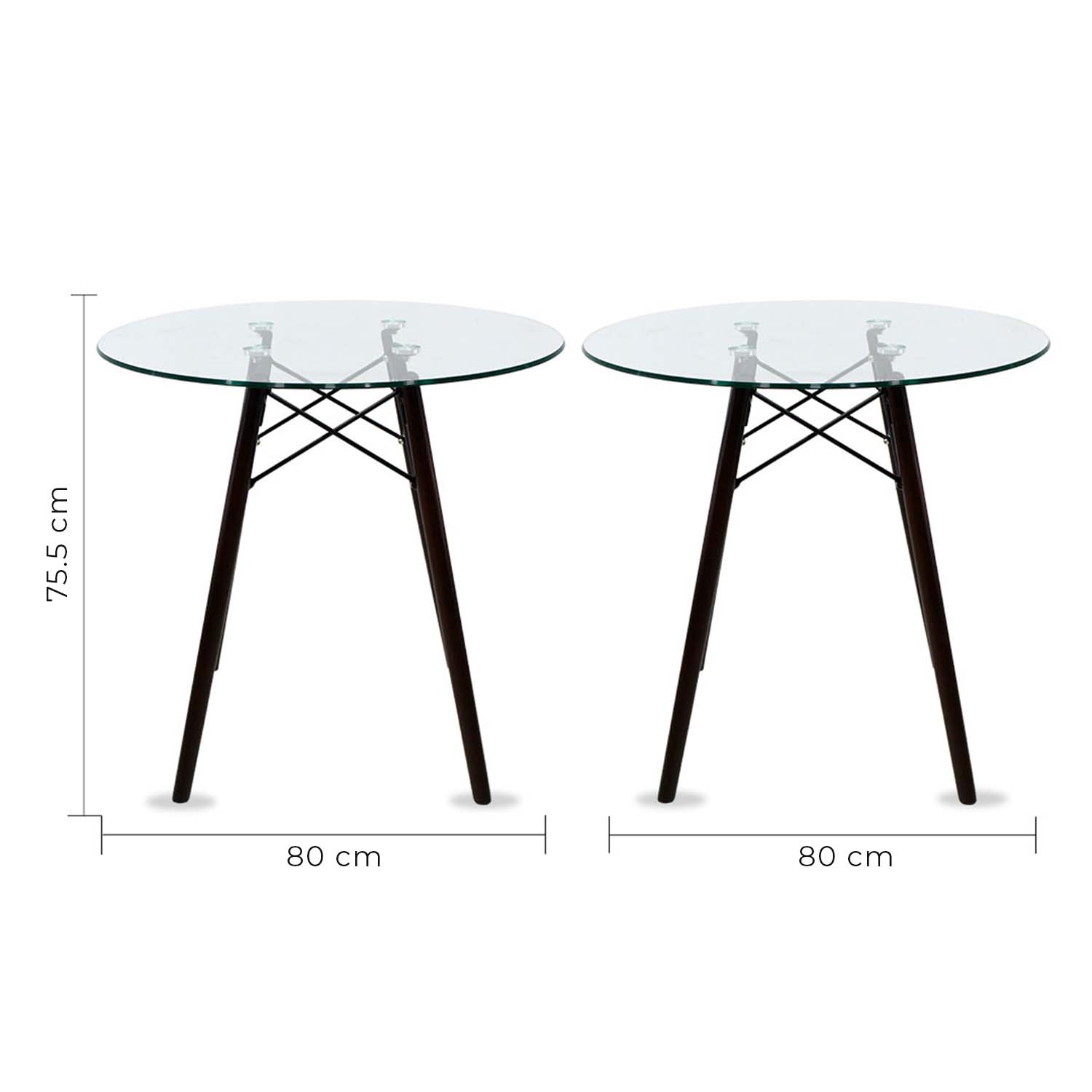Mesa de Comedor Circular Oslo T8 Nogal