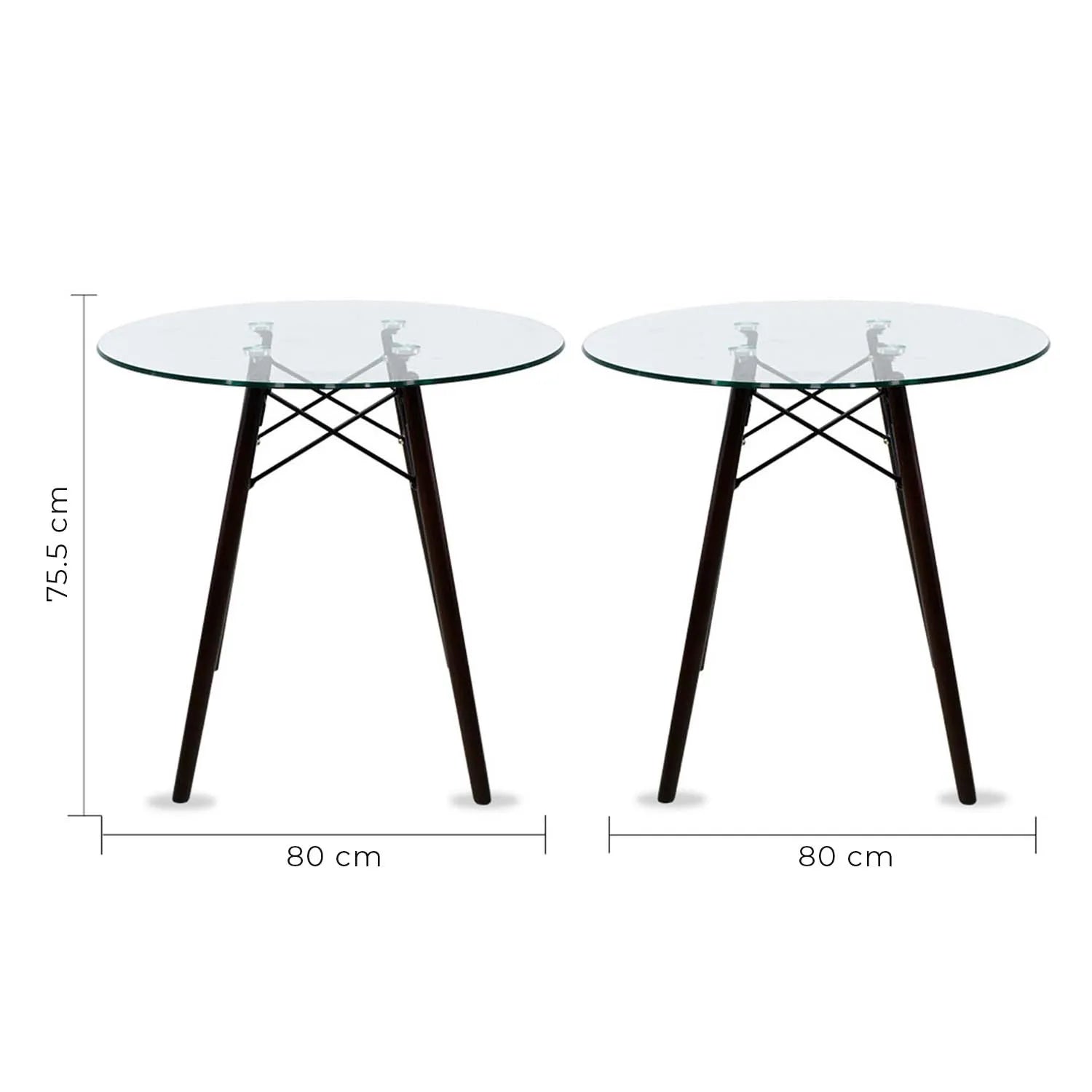 Comedor Mesa Oslo Cristal T8 Nogal + 4 Silla Vento