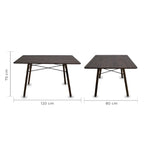 Comedor Mesa Oslo Rectangular Nogal + 4 Sillas Oslo