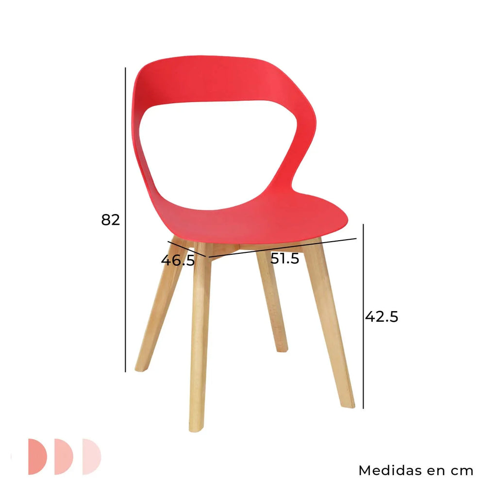 Comedor Mesa Oslo 80 Blanca + 4 Sillas Moura