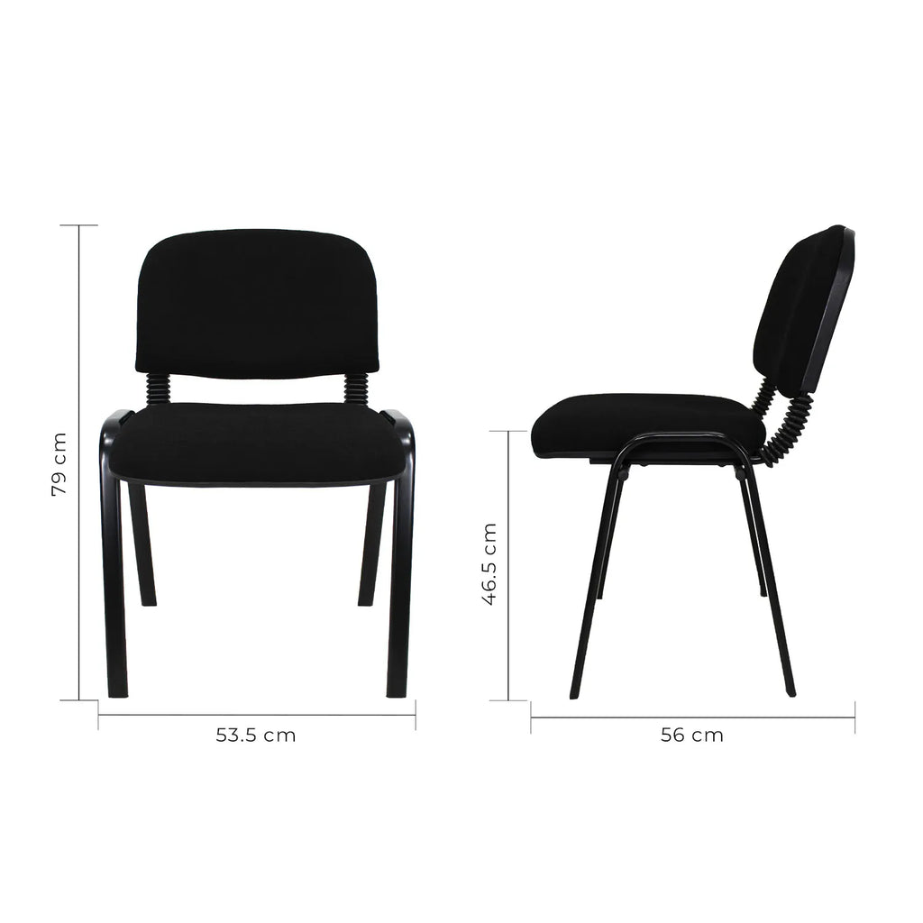 Set de 4 Sillas Fijas Tela ISO