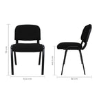 Set de 4 Sillas Fijas Tela ISO