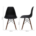 Set de 4 Sillas Oslo Nogal