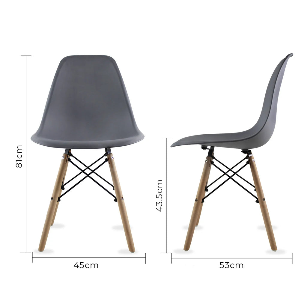 Comedor Mesa Oslo Rectangular Negro + 4 Sillas Oslo