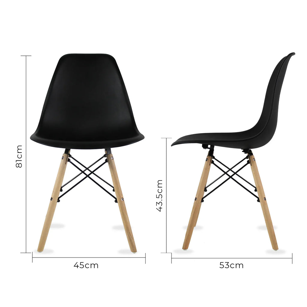 Comedor Mesa Oslo Cristal T8 + 4 Sillas Oslo