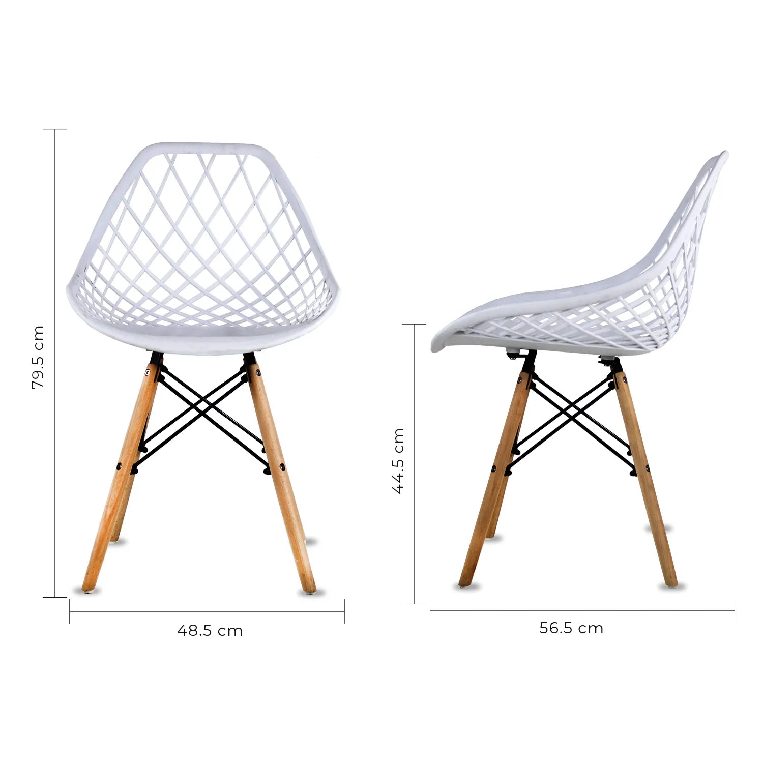 Set de 2 Sillas Oslo Vento | Sillas Eames para comedor