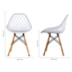 Silla Oslo Vento | Silla Eames para comedor con diseño calado