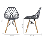 Comedor Mesa Oslo Cristal T8 Nogal + 4 Silla Vento