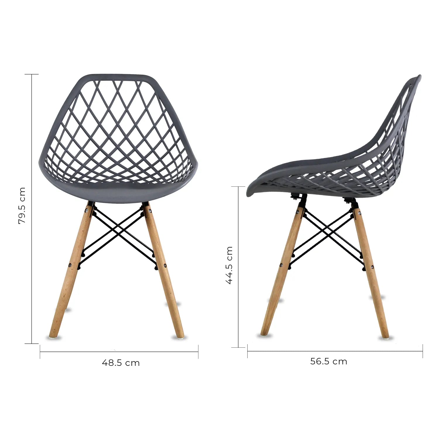 Silla Oslo Vento | Silla Eames para comedor con diseño calado