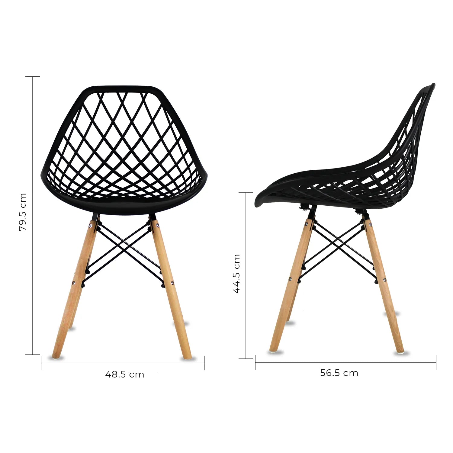 Set de 2 Sillas Oslo Vento | Sillas Eames para comedor