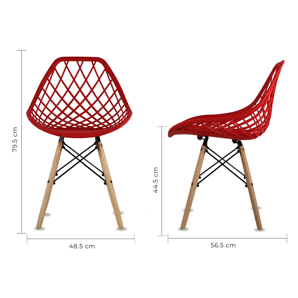 Silla Oslo Vento | Silla Eames para comedor con diseño calado